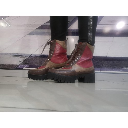 Дамски боти GF117 burgundy  - DICIANI