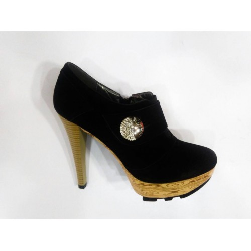 Дамски обувки черен набук W802 - DICIANI