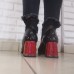Дамски обувки D 455 black/red - DICIANI