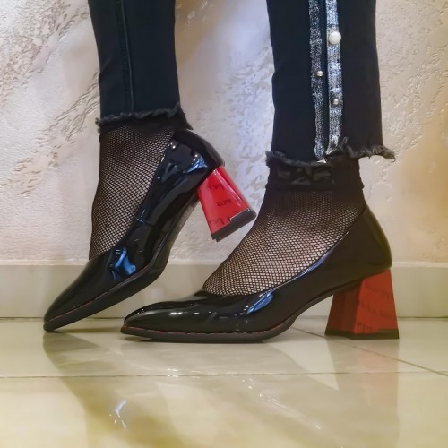 Дамски обувки D 455 black/red - DICIANI