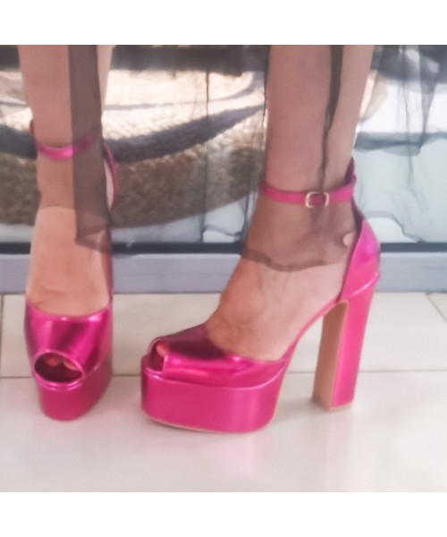 Дамски сандали на платформа H9025fuxia - DICIANI