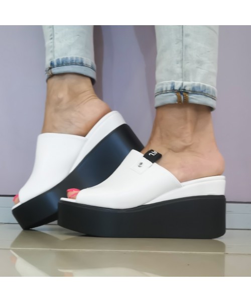 Дамски сандали на платформа EK05Pwhite - DICIANI